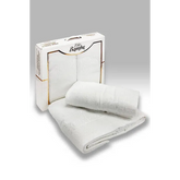 Witte beddengoedset met luxe Ihram van 100% bamboe katoen en retailverpakking